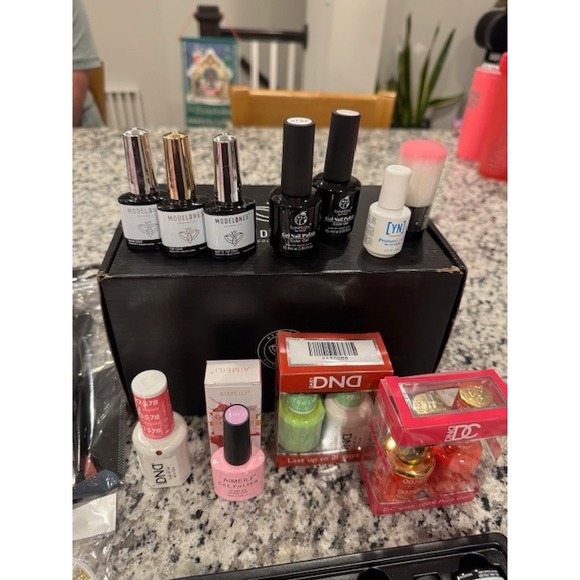 Modelones Gel Nail Polish Kit UV LED Lamp Glitter Stickers Rhinestones Tools - Picture 6 of 13